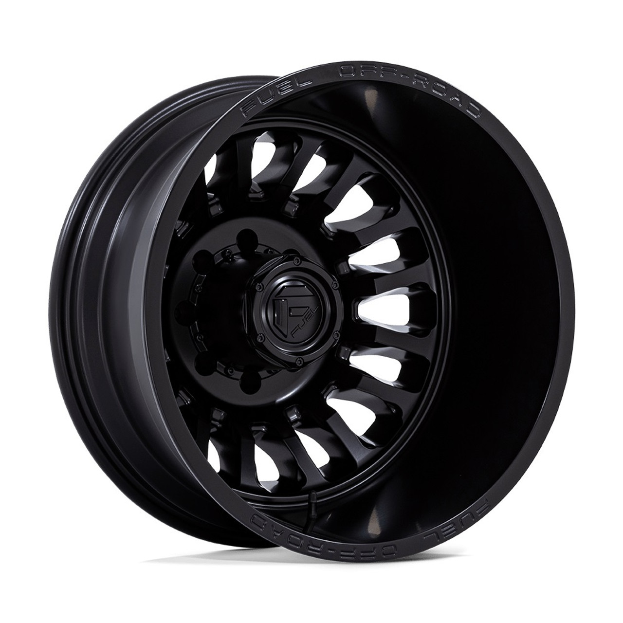 22" Fuel 1PC D867 Arc Dually Blackout 22x8.25 Wheel 8x210 -201mm Rear Truck Rim