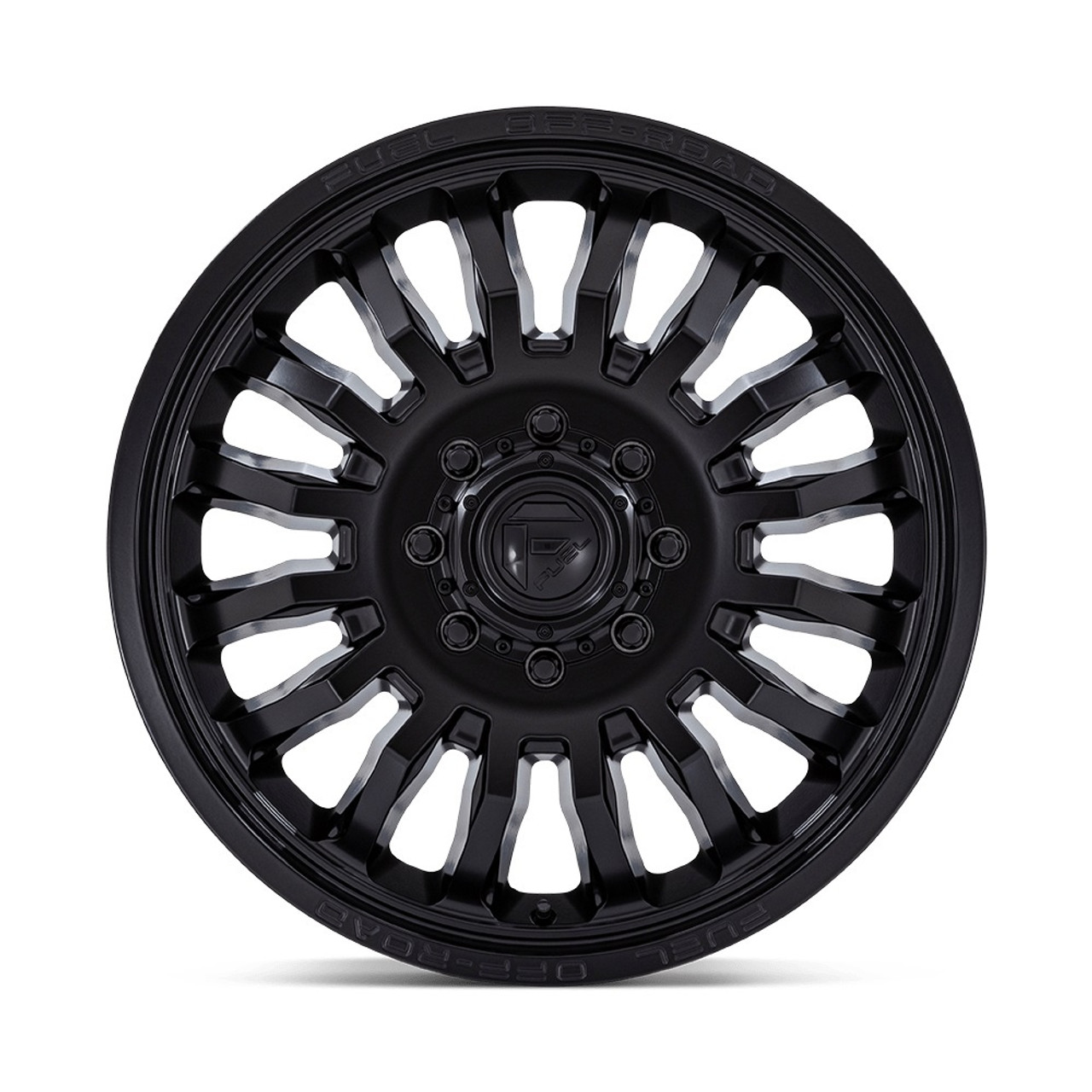 22" Fuel 1PC D867 Arc Dually Blackout 22x8.25 Wheel 8x6.5 104mm Front Dually Rim