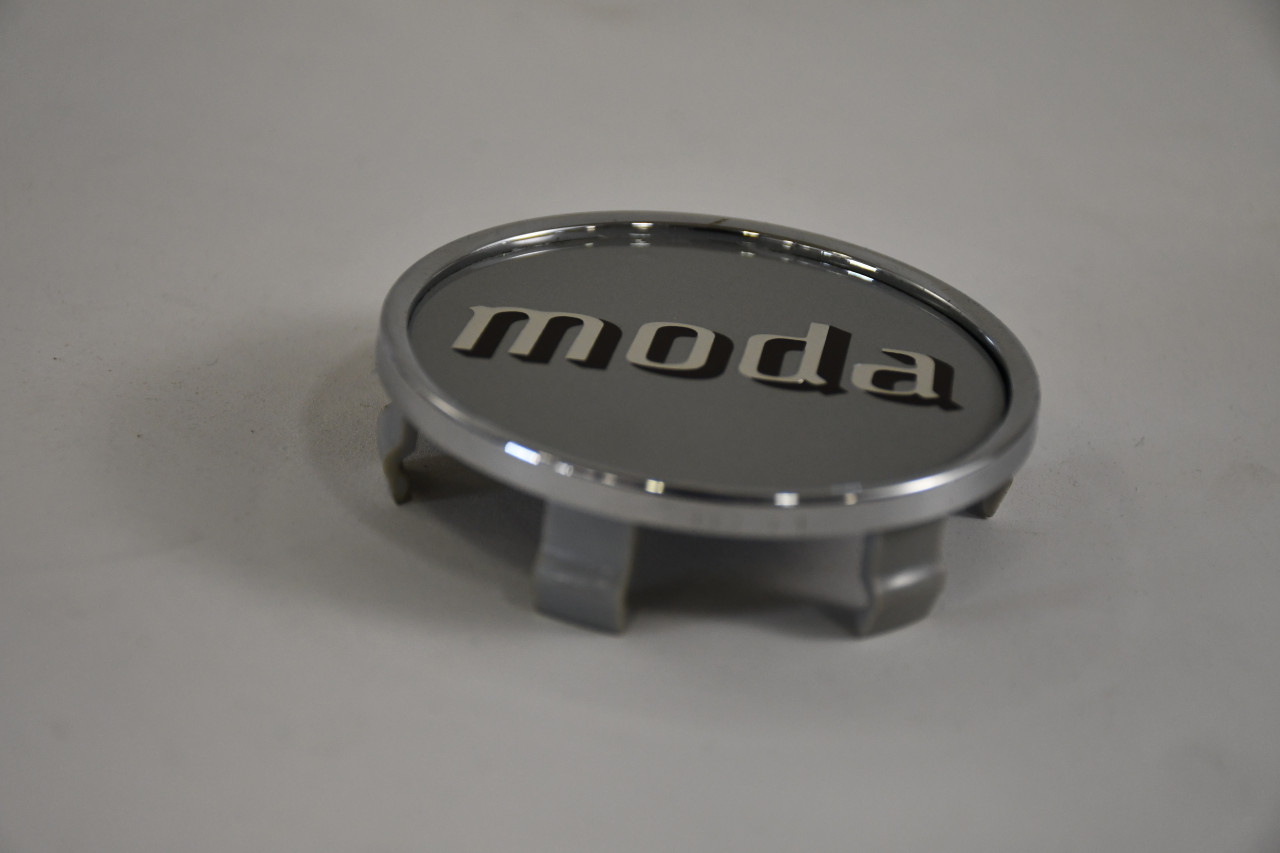 Moda Gray/Chrome/Black Center Cap Hub Cap C-F82 2.935"