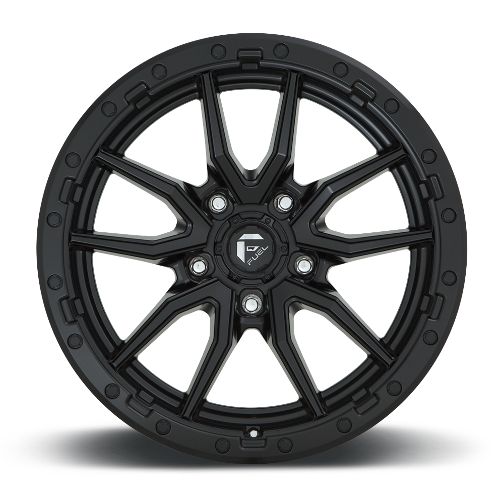 17" Fuel D679 Rebel 17x9 5x5 Matte Black Wheel -12mm Offroad For Jeep Truck Rim