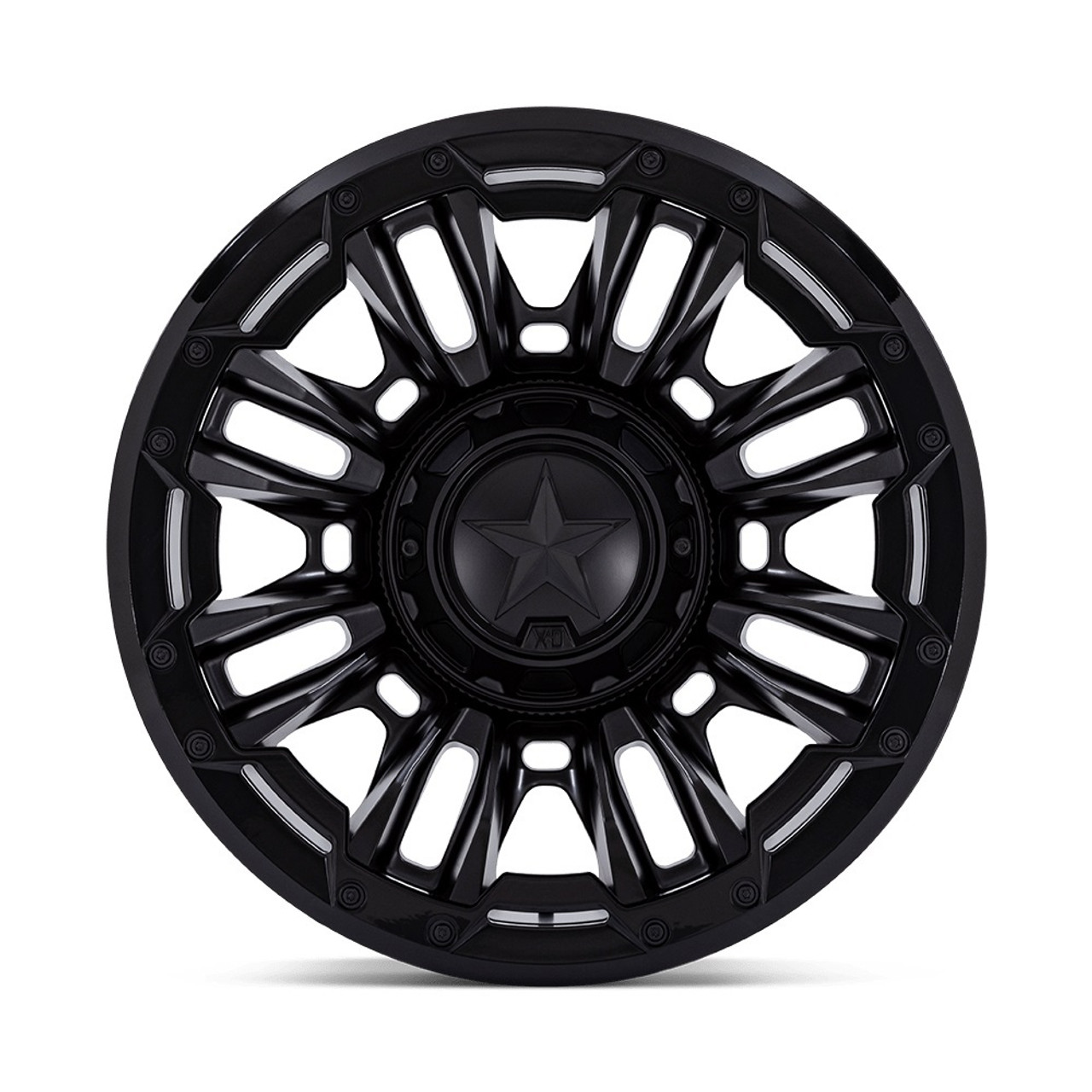 20" XD XD870 Bomber Matte Black 20x10 Wheel 5x5 5x5.5 -18mm For Jeep Dodge Ram