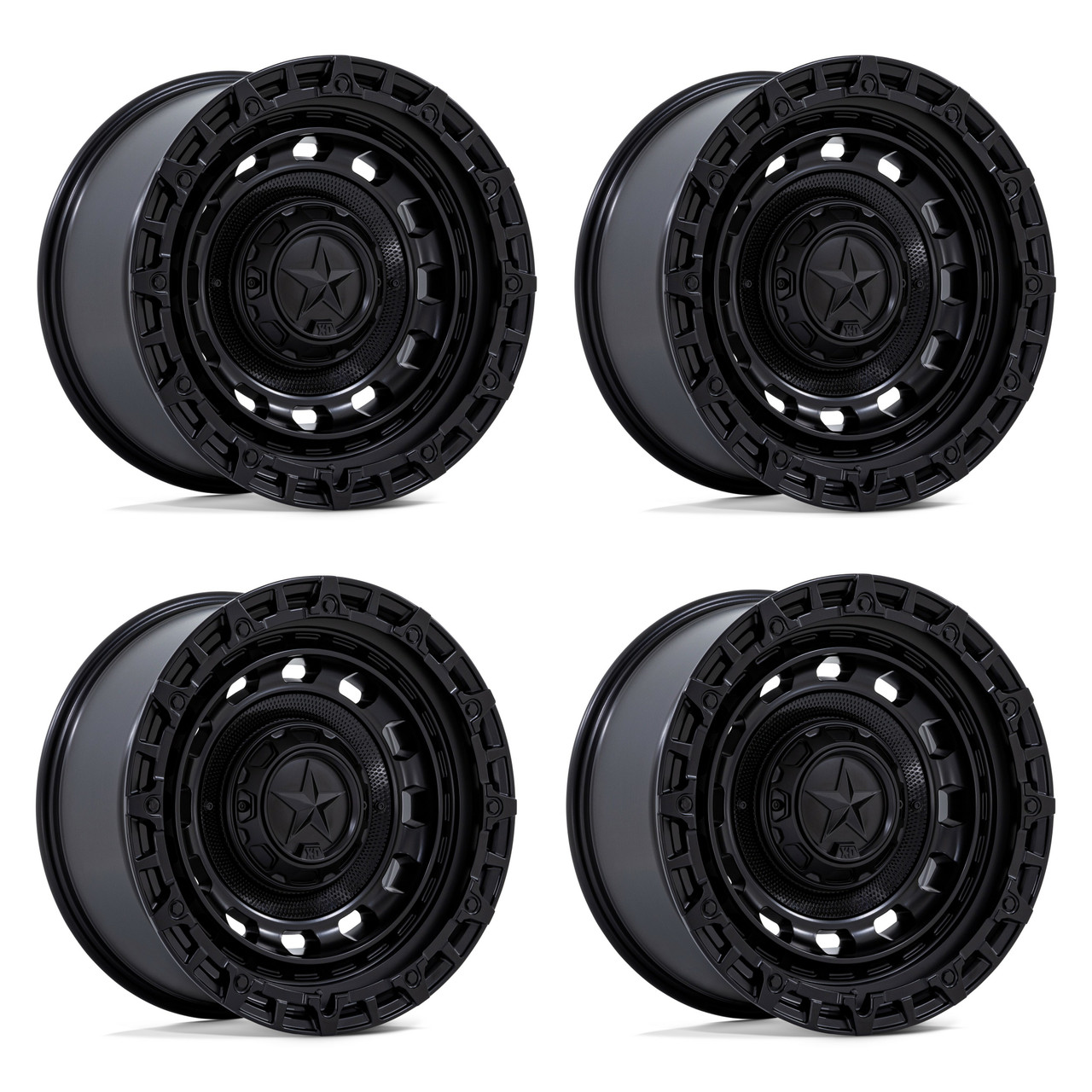 Set 4 20" XD XD869 R.O.F. Matte Black 20x9 Wheels 8x180 20mm For Chevy GMC Rims