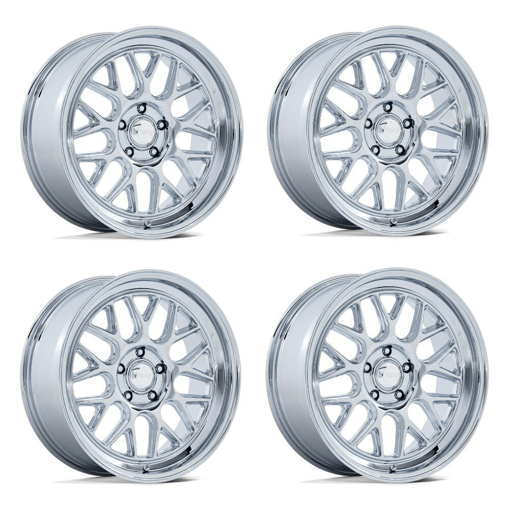 Set 4 18" American Racing Vintage VN516 G-Force Chrome 18x10 Wheels 5x4.5 25mm