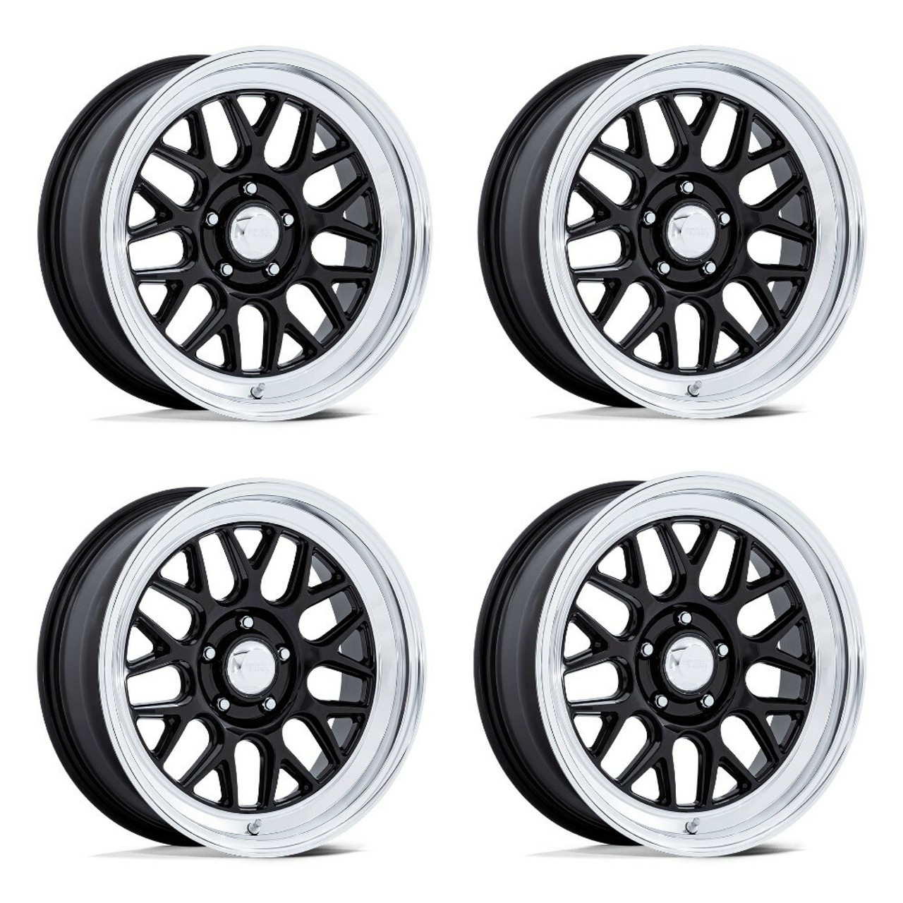 Set 4 20" American Racing VN516 G-Force Black Diamond Cut Lip 20x10 5x4.75 6mm