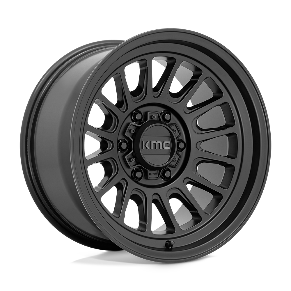 17x9 6x5.5 Satin Black Wheel KMC KM724 Impact Ol Rim -12mm