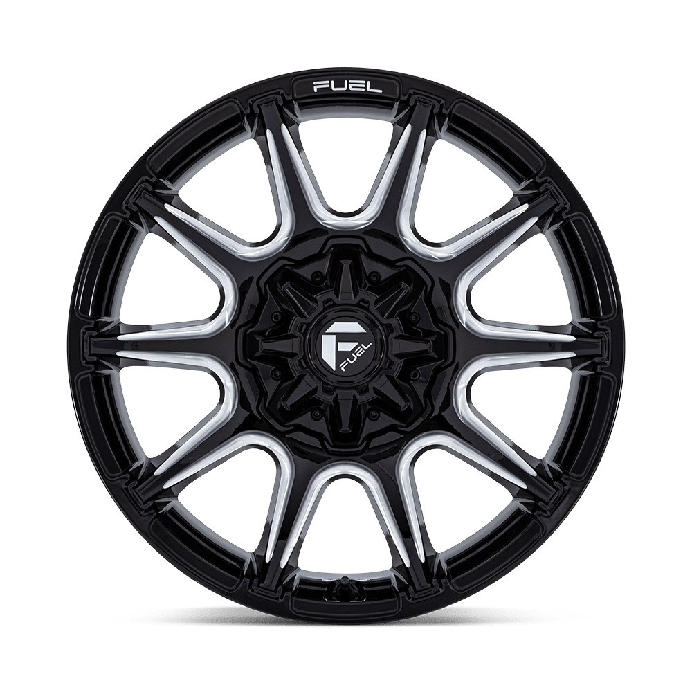 20" Fuel 1PC FC880 SUPER C Gloss Black Milled 20x9 Wheel 8x170 1mm For Ford Rim