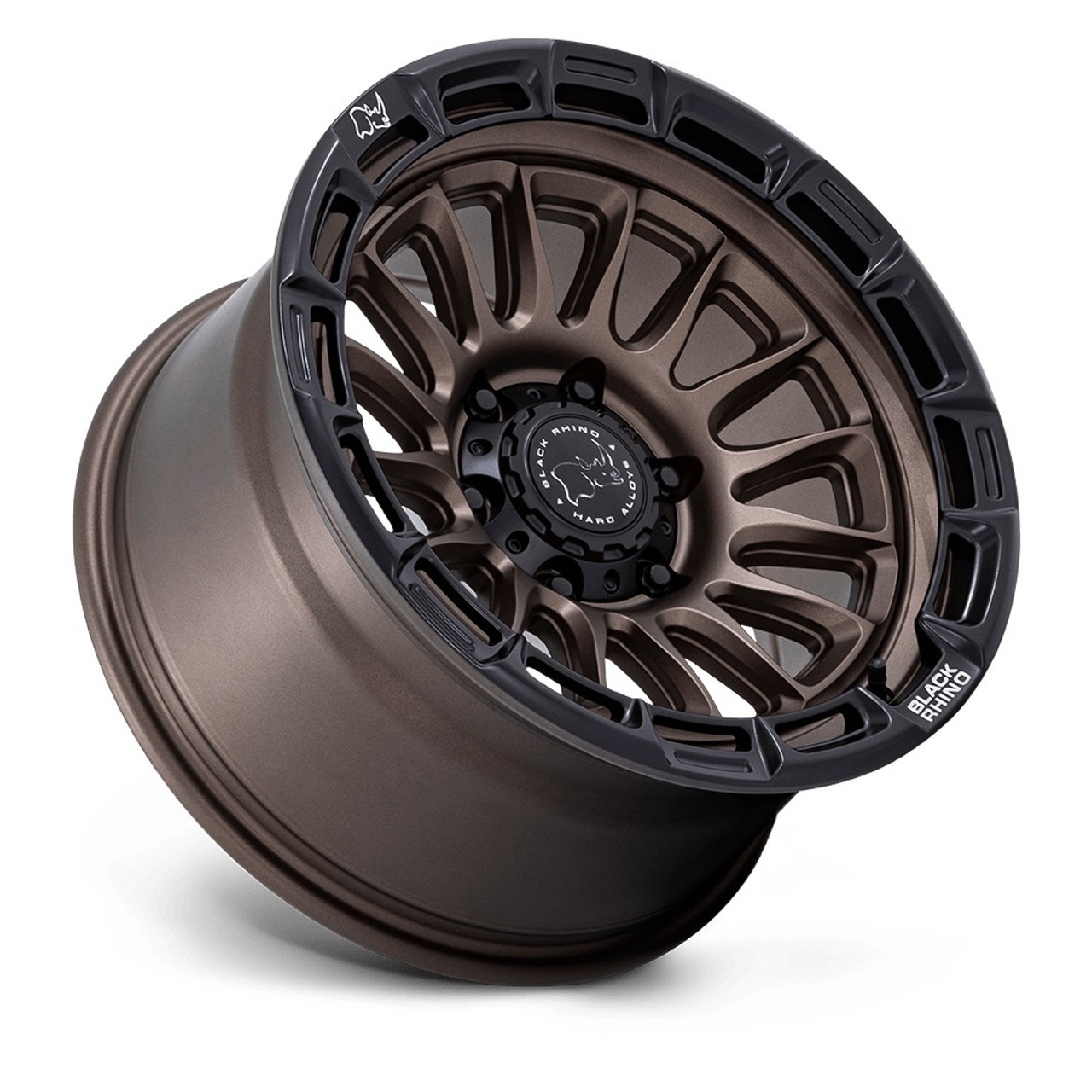17" Black Rhino BR025 Rival Burnt Bronze Matte Black Lip 17x8.5 Wheel 5x5 10mm