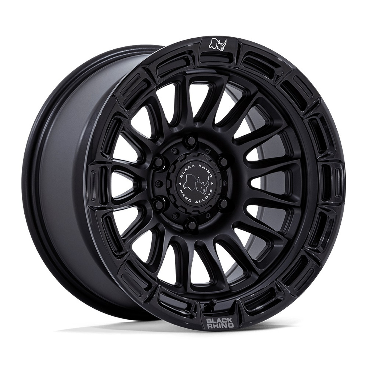 17" Black Rhino BR025 Rival Matte Black Gloss Black Lip 17x9 6x5.5 -12mm Wheel