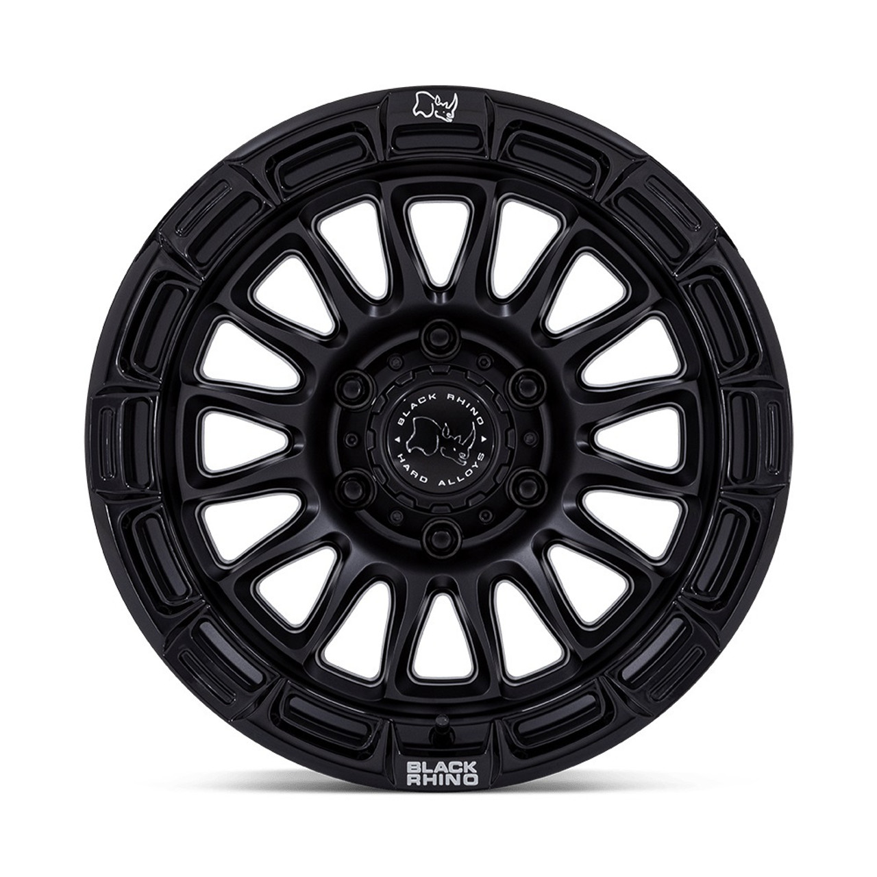 17" Black Rhino BR025 Rival Matte Black Gloss Black Lip 17x9 6x5.5 -12mm Wheel