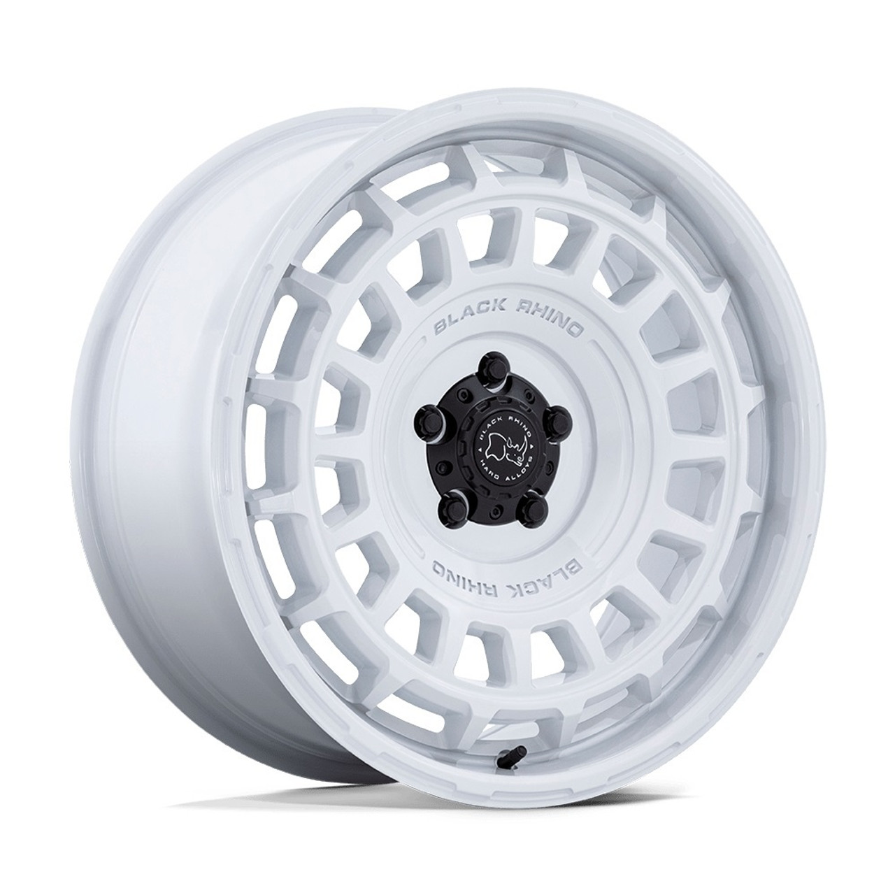 Set 4 20" Black Rhino Hard Alloys BR024 AWOL Gloss White 20x8.5 5x120 25mm Rims