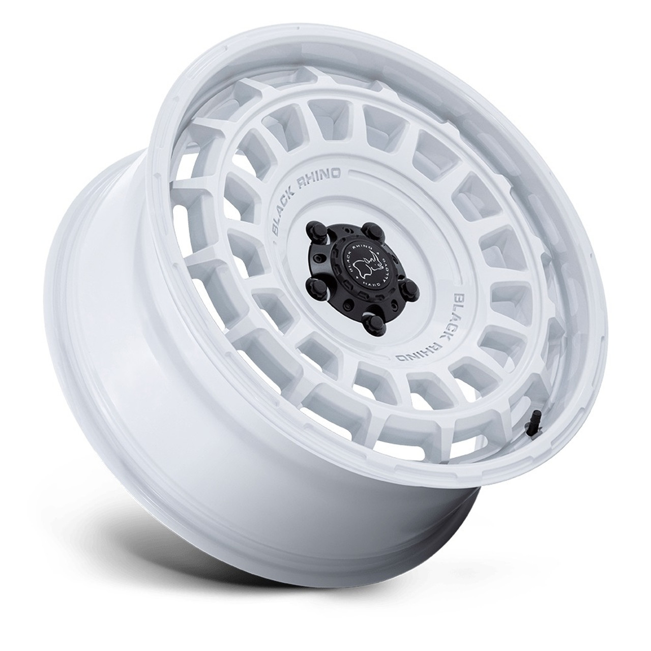 Set 4 20" Black Rhino Hard Alloys BR024 AWOL Gloss White 20x8.5 5x120 25mm Rims