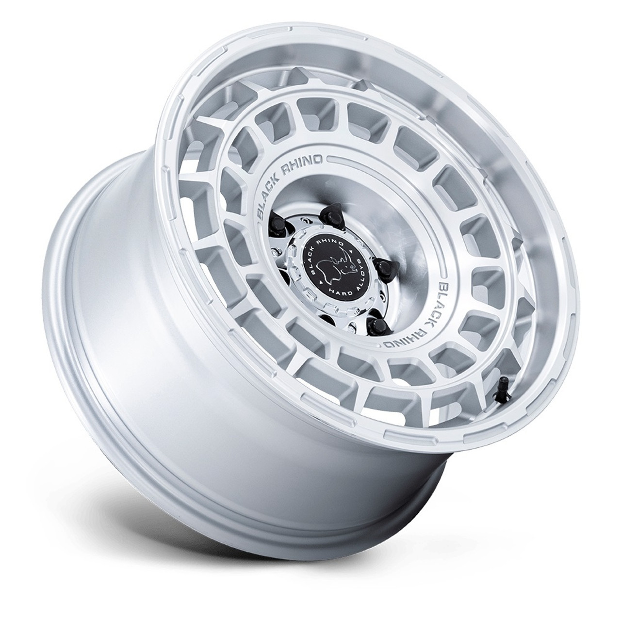 17" Black Rhino BR024 AWOL Silver Machined Face 17x8.5 Wheel 6x5.5 10mm Rim