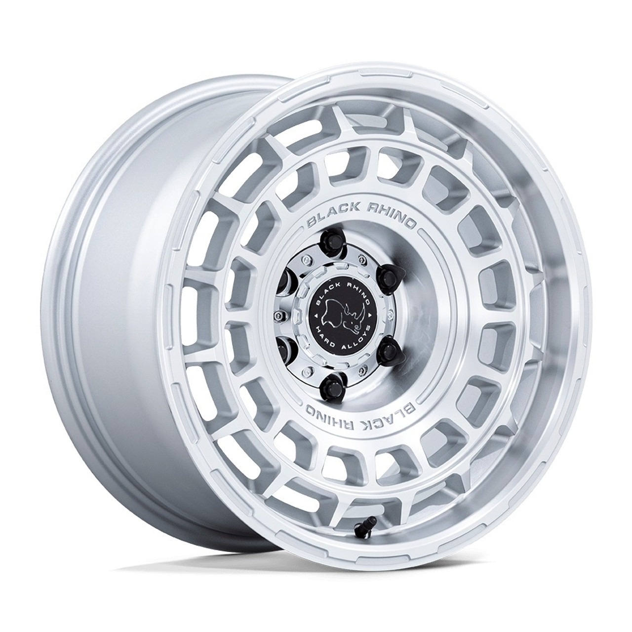 17" Black Rhino BR024 AWOL Silver Machined Face 17x8.5 Wheel 5x5 -10mm Truck Rim