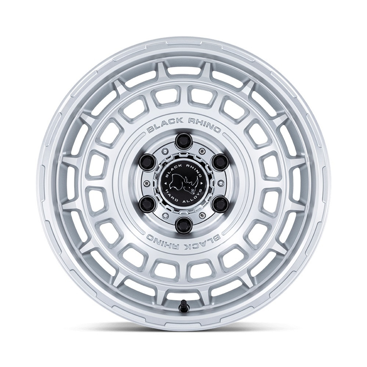 17" Black Rhino BR024 AWOL Silver Machined Face 17x8.5 Wheel 5x5 -10mm Truck Rim