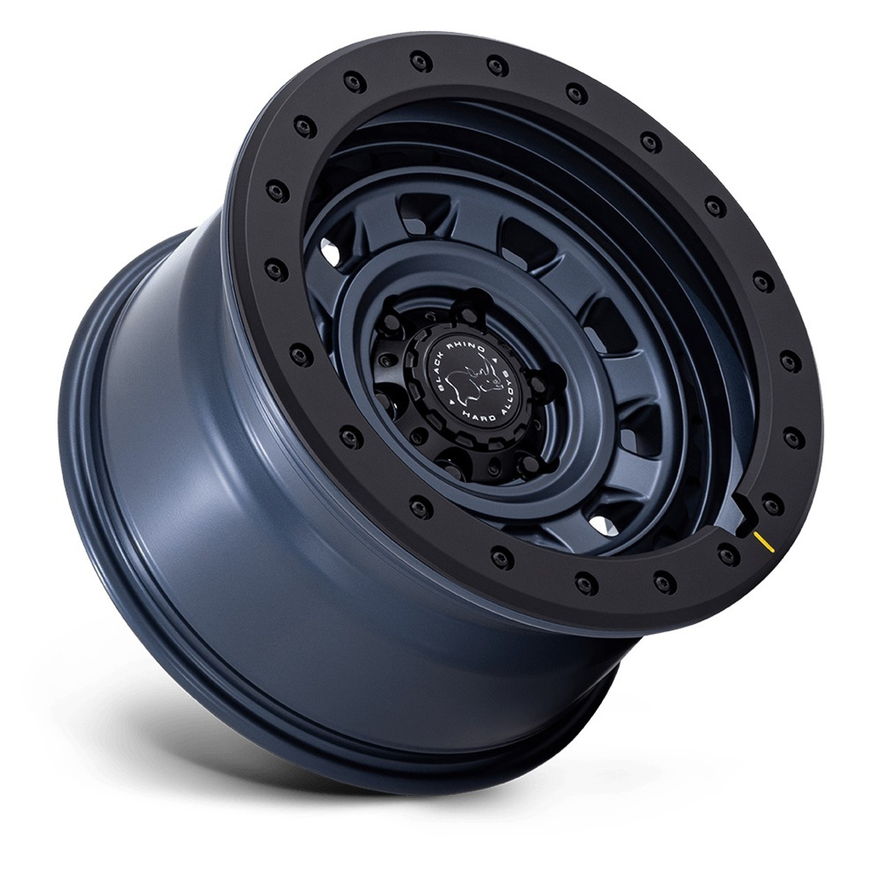17" Black Rhino BR023 Xplorer Metallic Blue Matte Black Lip 17x9 5x5 -12mm Wheel