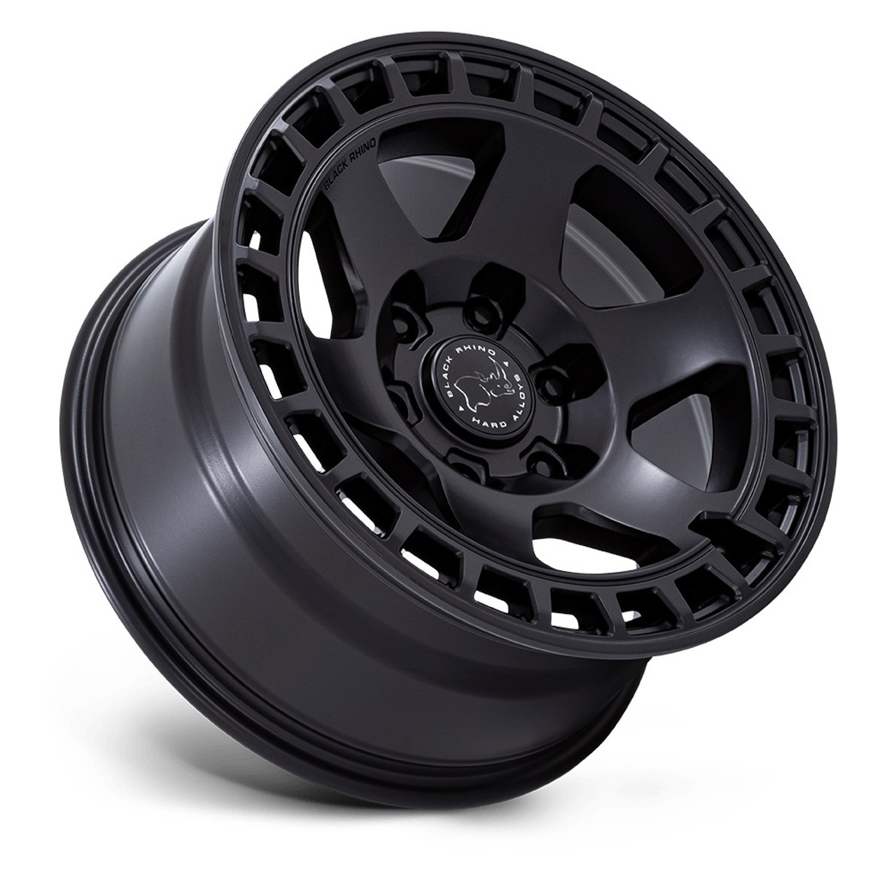 17" Black Rhino Hard Alloys BR022 Bahari Matte Black 17x8.5 Wheel 6x5.5 25mm Rim