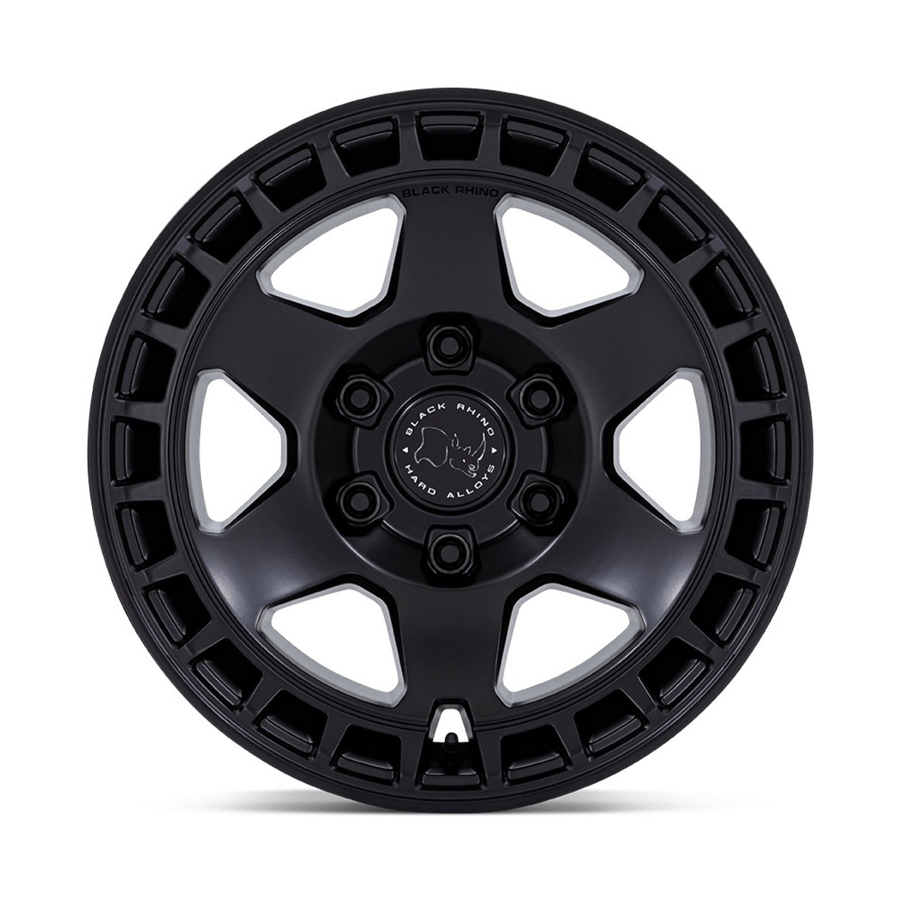 Set 4 17" Black Rhino BR022 Bahari Matte Black 17x8.5 Wheels 6x5.5 25mm Rims
