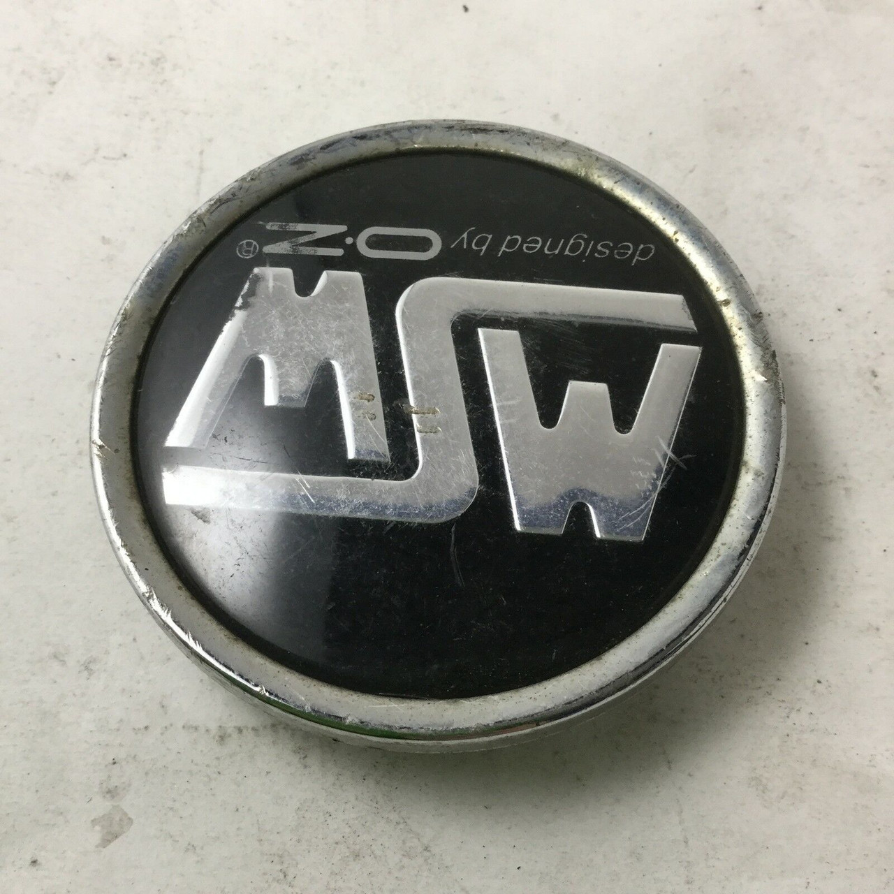 MSW Designed by OZ Snap In Wheel Center Cap Chrome/Black PCF86 68mm 2.7" MSW16