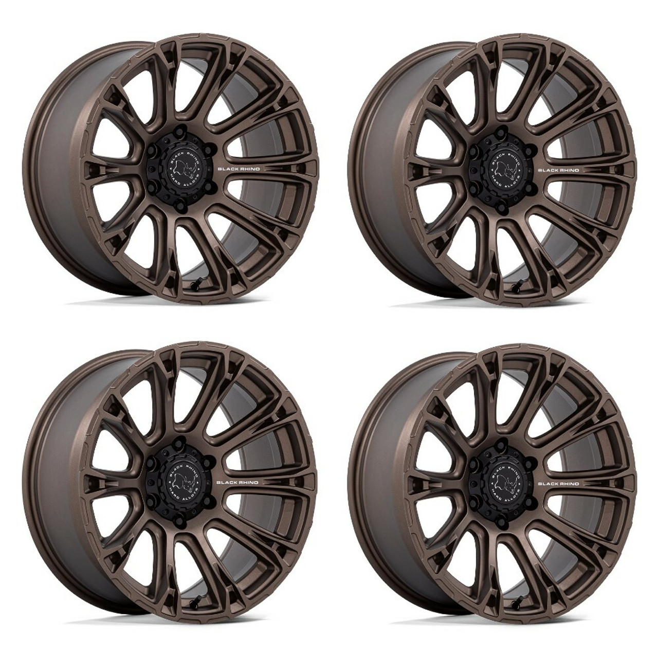 Set 4 20" Black Rhino BR020 Diamondback Burnt Bronze 20x9 Wheels 6x135 -12mm Rim