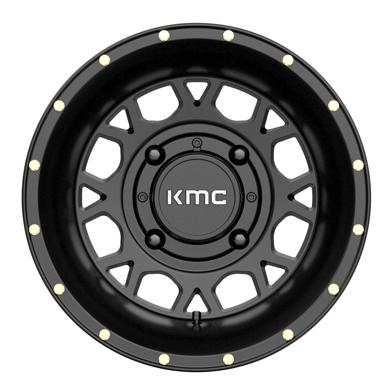 KMC Powersports KS135 Grenade 15x10 4x156 Satin Black Wheel 15" 0mm Rim