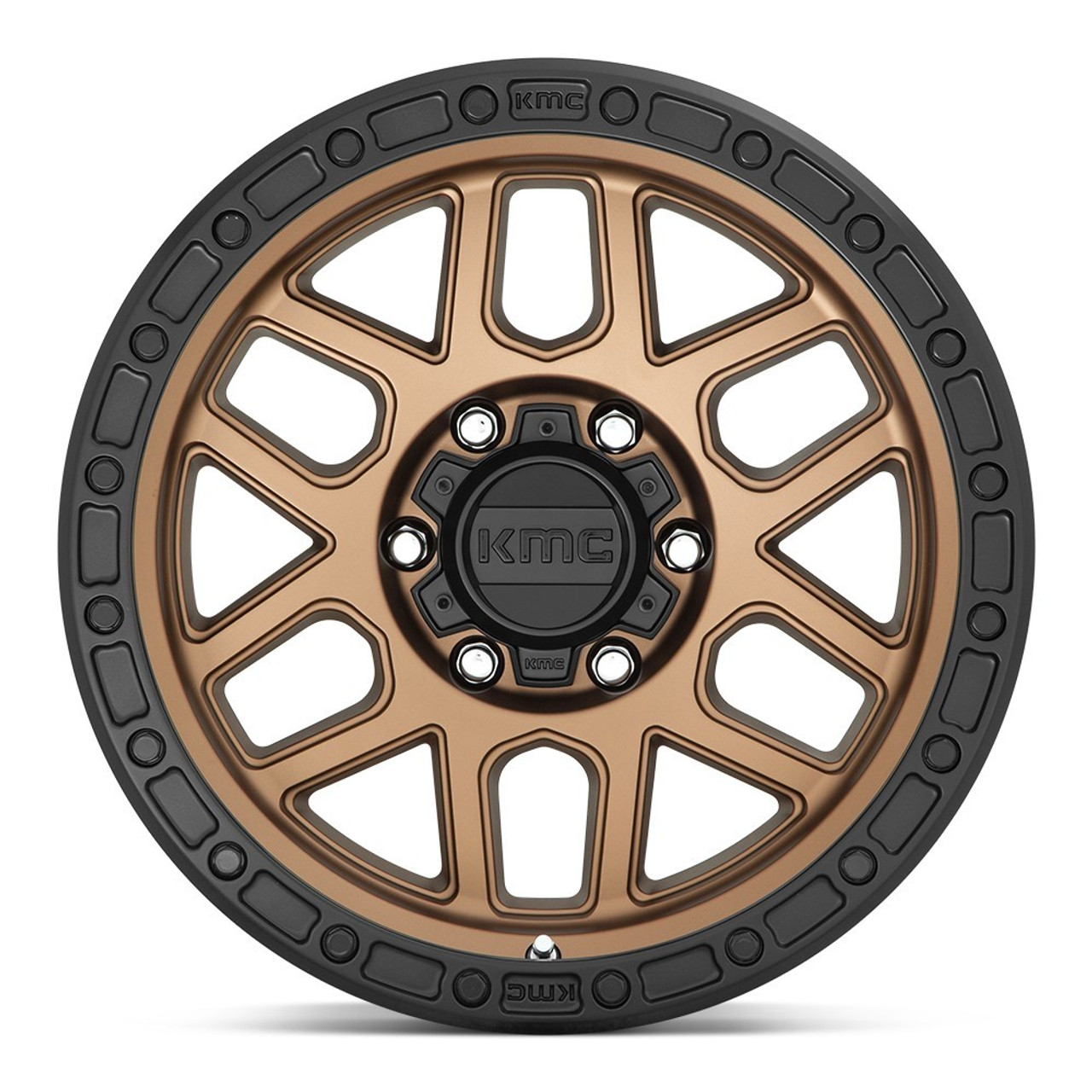 KMC KM544 Mesa 17x9 6x5.5 Matte Bronze With Black Lip Wheel 17" 18mm Rim