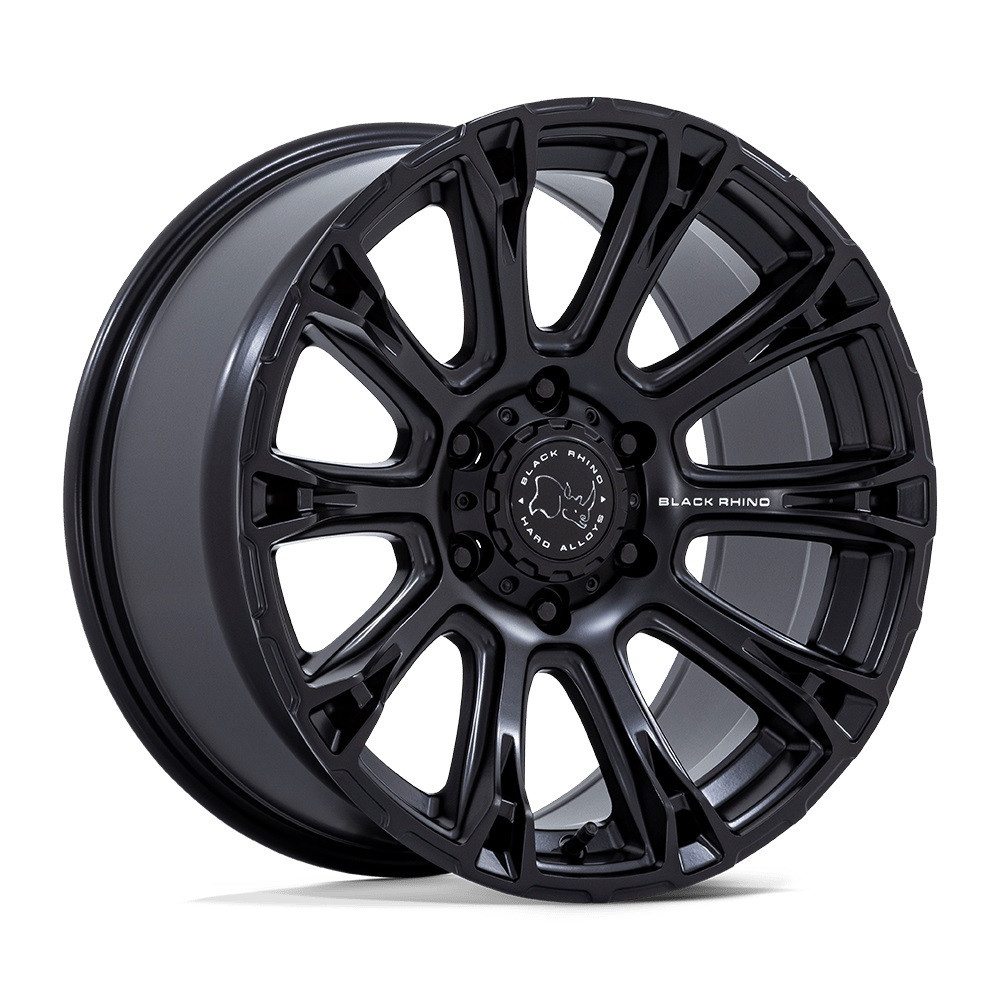 Set 4 17" Black Rhino BR020 Diamondback Matte Black 17x8.5 Wheels 6x5.5 25mm Rim