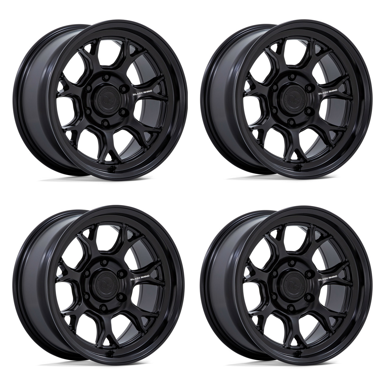 Set 4 17" Black Rhino BR017 Etosha Matte Black 17x8.5 Wheels 6x5.5 12mm Rims