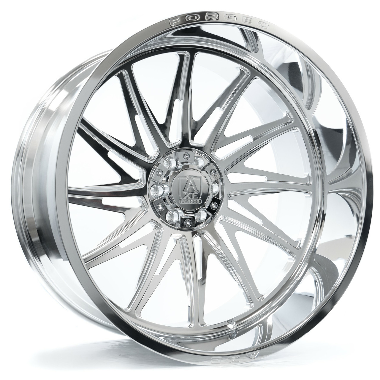Set 4 26" Axe Wheels AF9 Forged Fully Polished 26x14 6x135 6x5.5 -76mm Rims