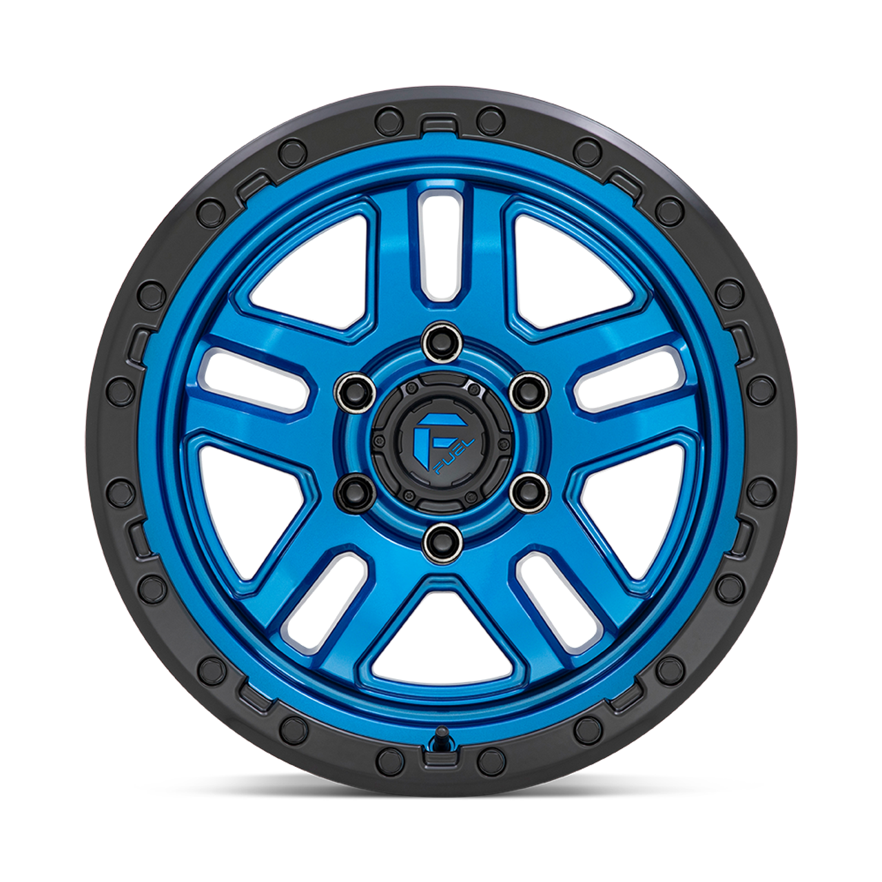17" Fuel 1PC D790 Ammo 17x9 5x5.0 Blue Black Lip Wheel -12mm Lifted For Jeep Rim