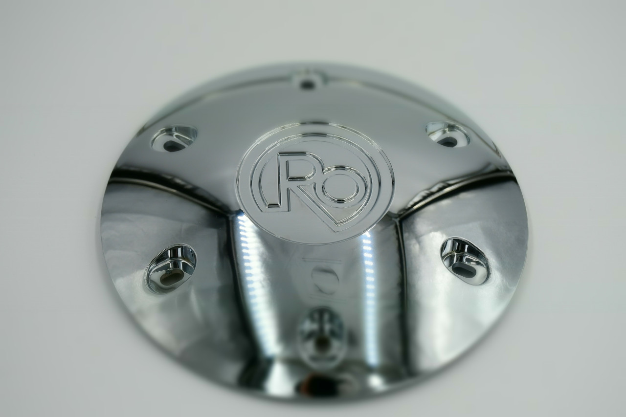 Set 4 Chrome Ro Center Caps Fit Any Wheel 6x5.5 w/ 12mm x 1.5 Lug Nuts