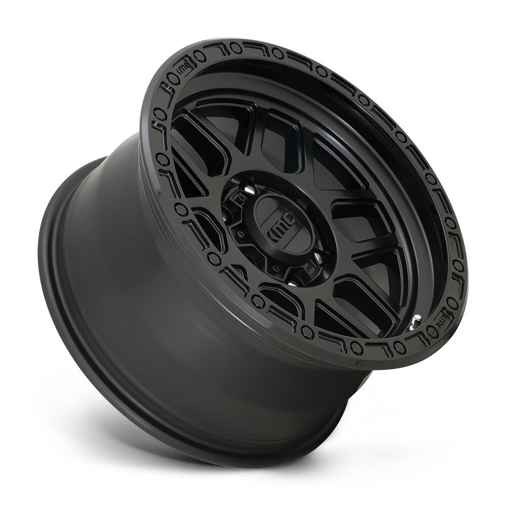 18x9.0 Satin Black W/ Gloss Black Lip KMC Wheel KM54489058725