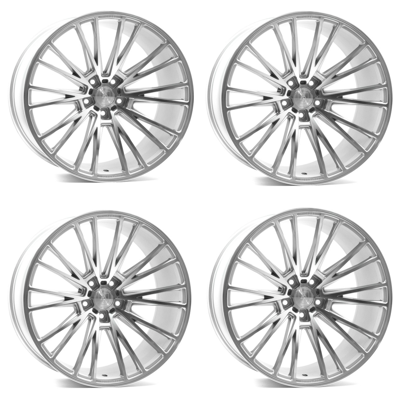 Set 4 19" Axe Wheels CF2 Silver 19x8.5 Wheels 5x4.5 40mm Truck Suv Rims