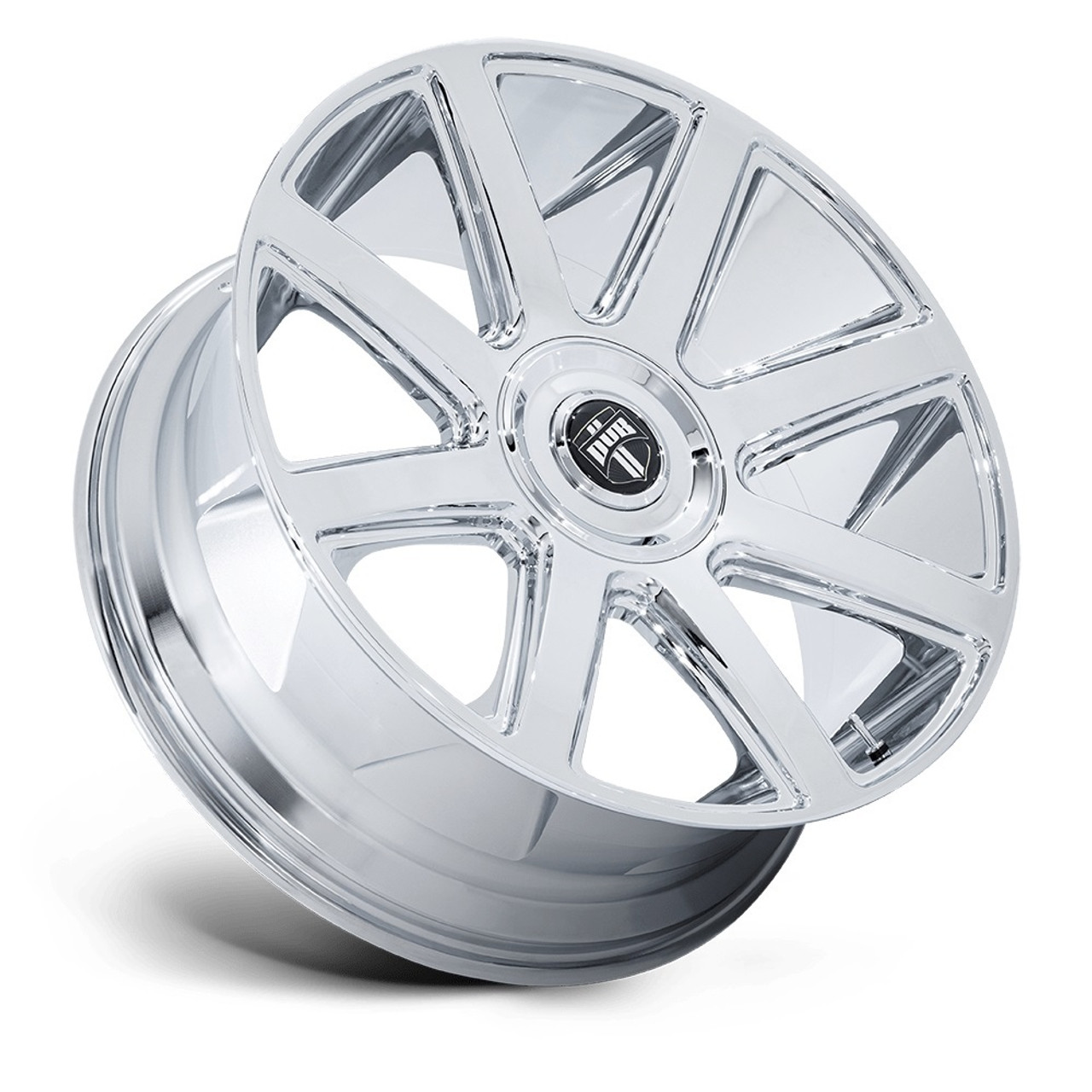 24" DUB 1PC DC273 Pull Chrome 24x9 Wheel 5x115 5x120 15mm Rim