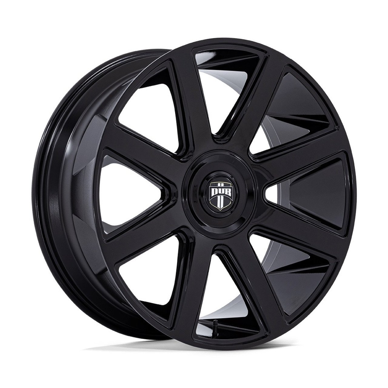24" DUB 1PC DC273 Pull Gloss Black 24x9 Wheel 5x115 5x120 15mm Rim