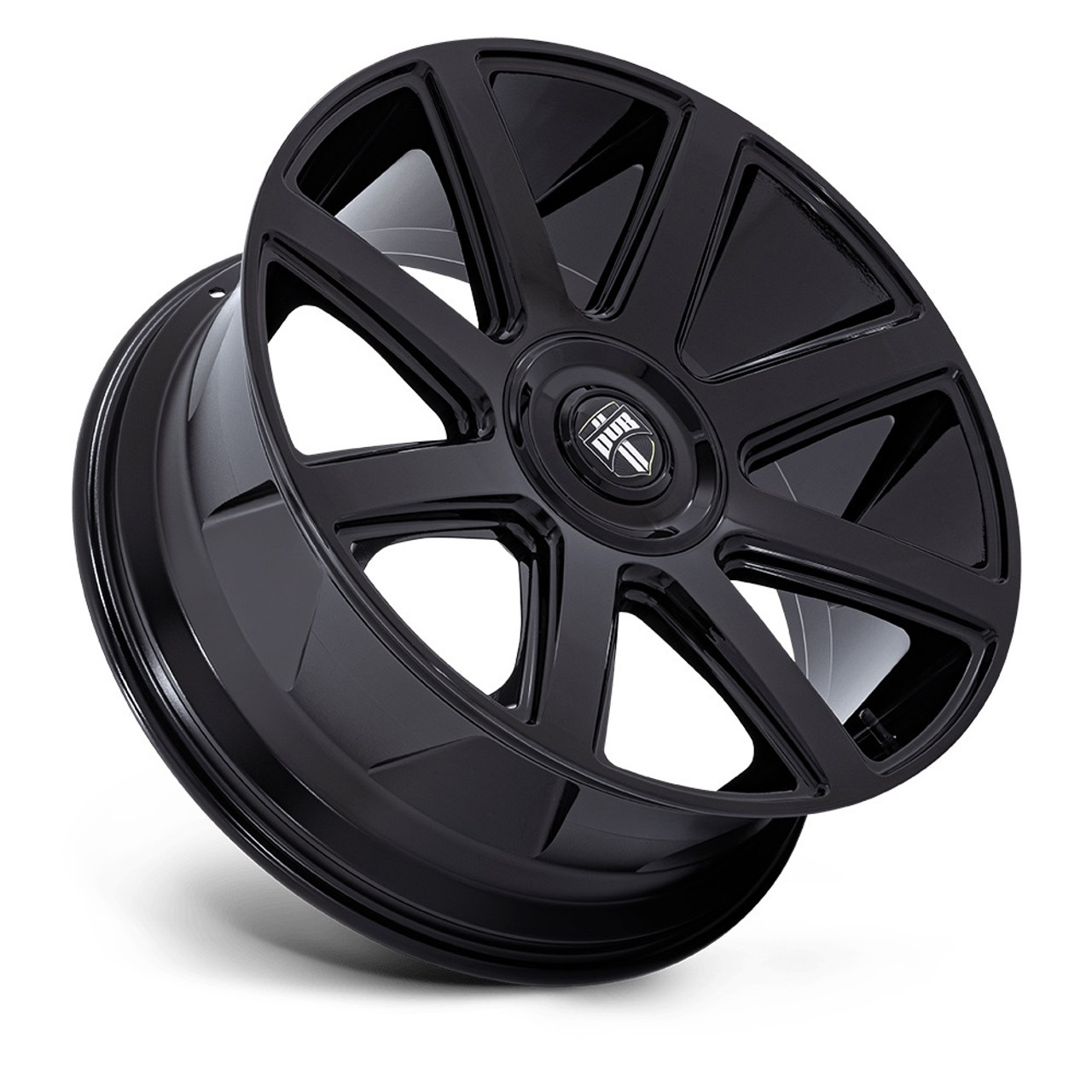 24" DUB 1PC DC273 Pull Gloss Black 24x9 Wheel 5x115 5x120 15mm Rim