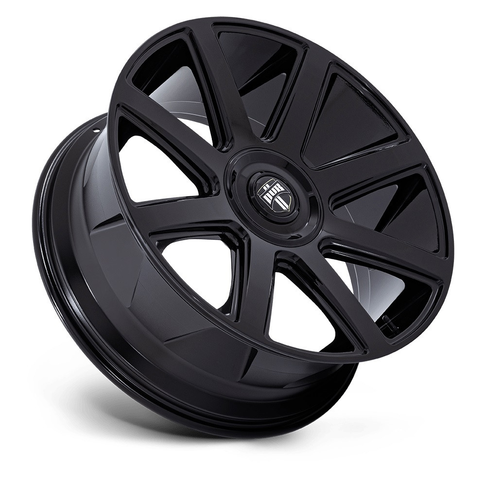 Set 4 24" DUB DC273 Pull 24x9 5x115 5x120 15mm Wheels Gloss Black Rims