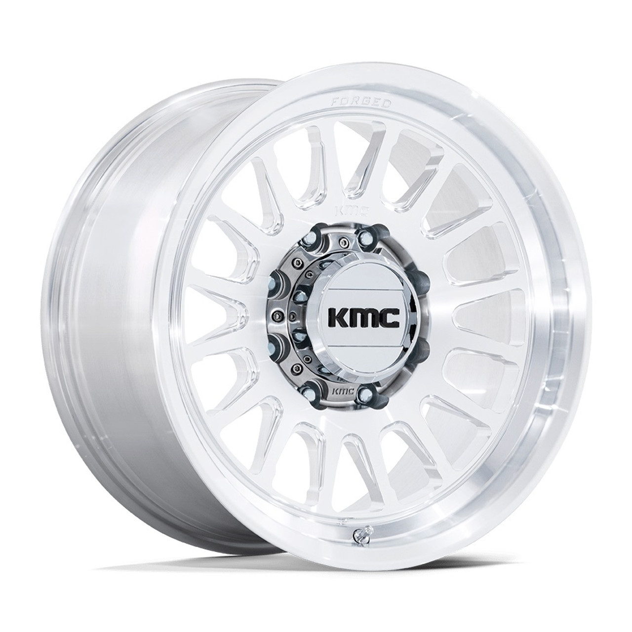 Set 4 18" KMC KM447 Impact Forged Monoblock Raw Machined 18x9 6x5.5 -12mm Rims