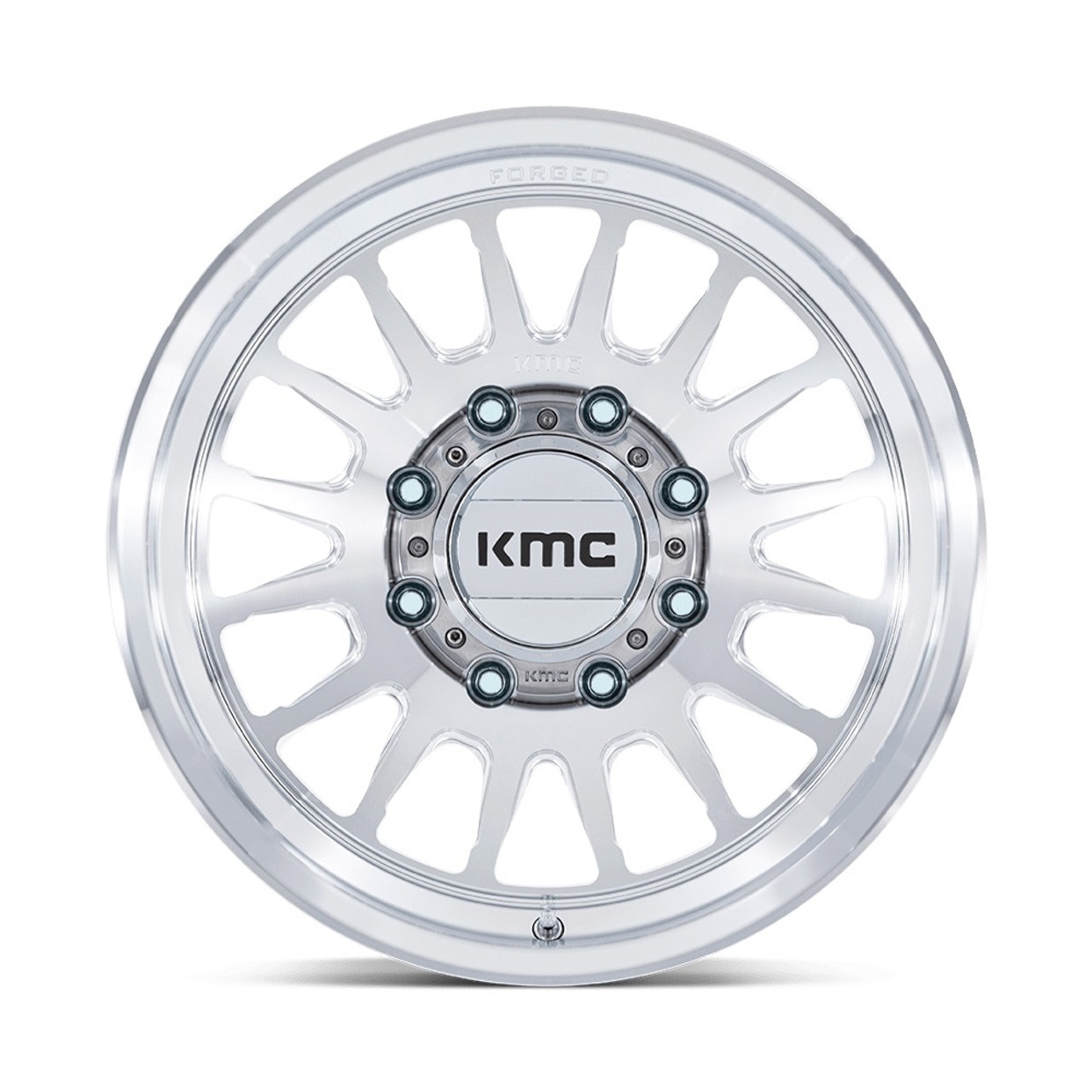 Set 4 18" KMC KM447 Impact Forged Monoblock Raw Machined 18x9 6x5.5 -12mm Rims
