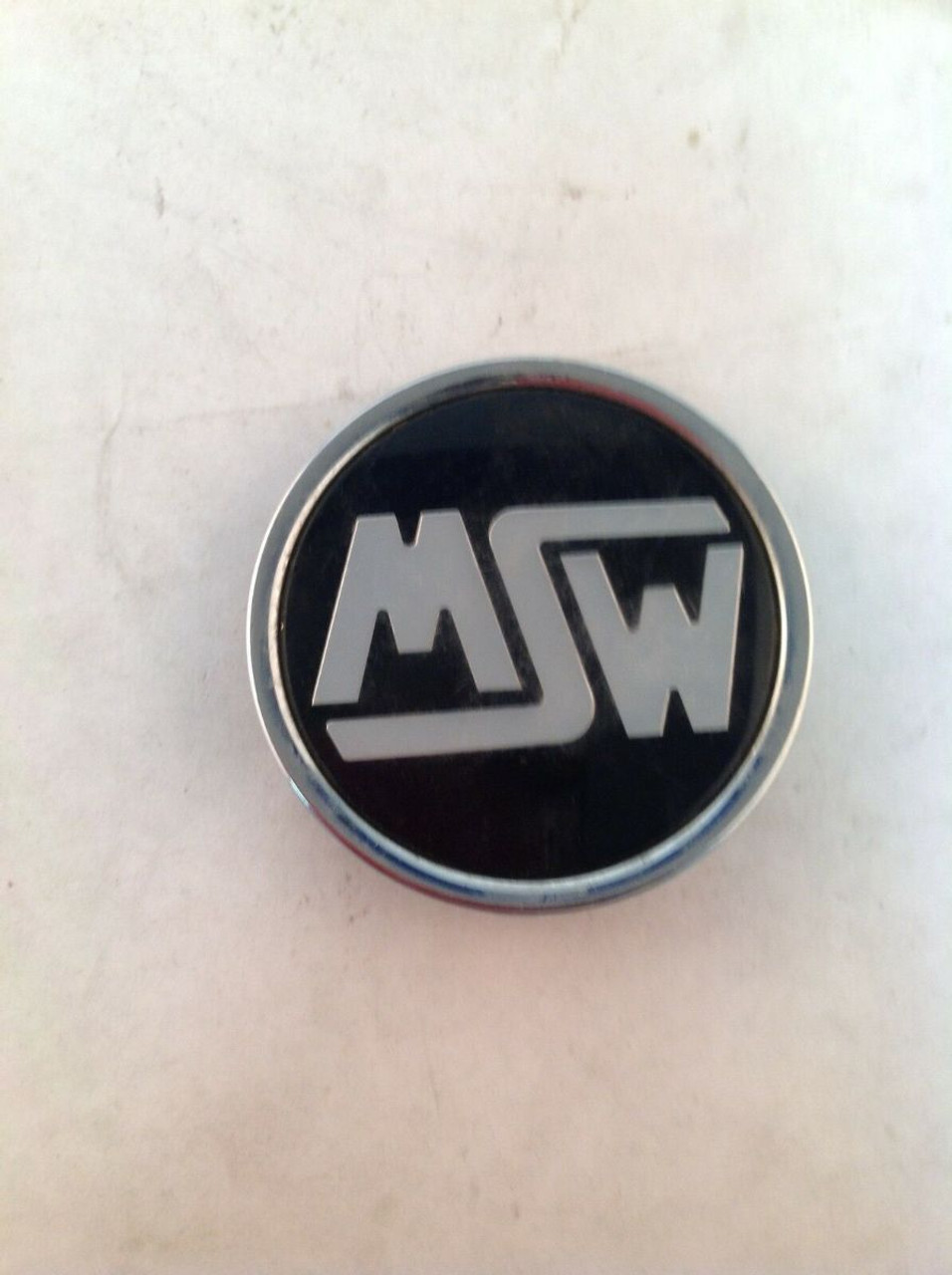 MSW Aftermarket Wheel Center Hub Cap Black Chrome Custom PCF86 2.625" MSW6