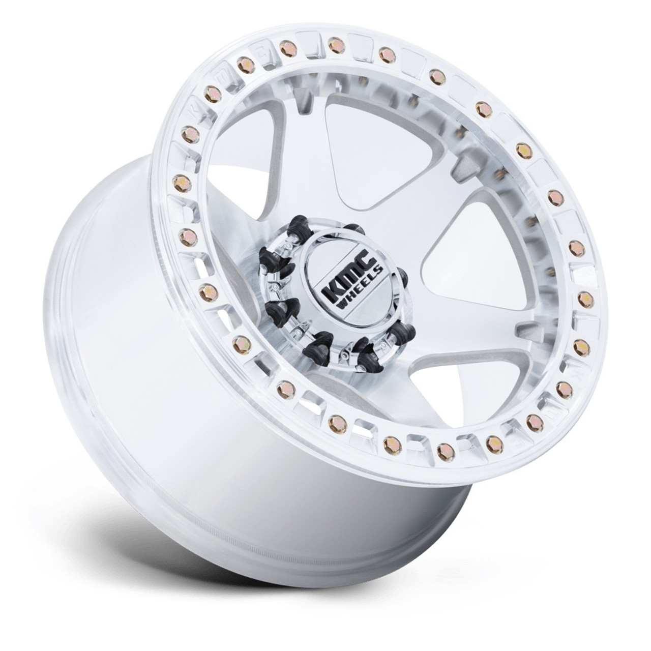 20" KMC KM238 VI Beadlock Machined 20x10 8x6.5 -48mm For Chevy GMC Ram Ford Rim