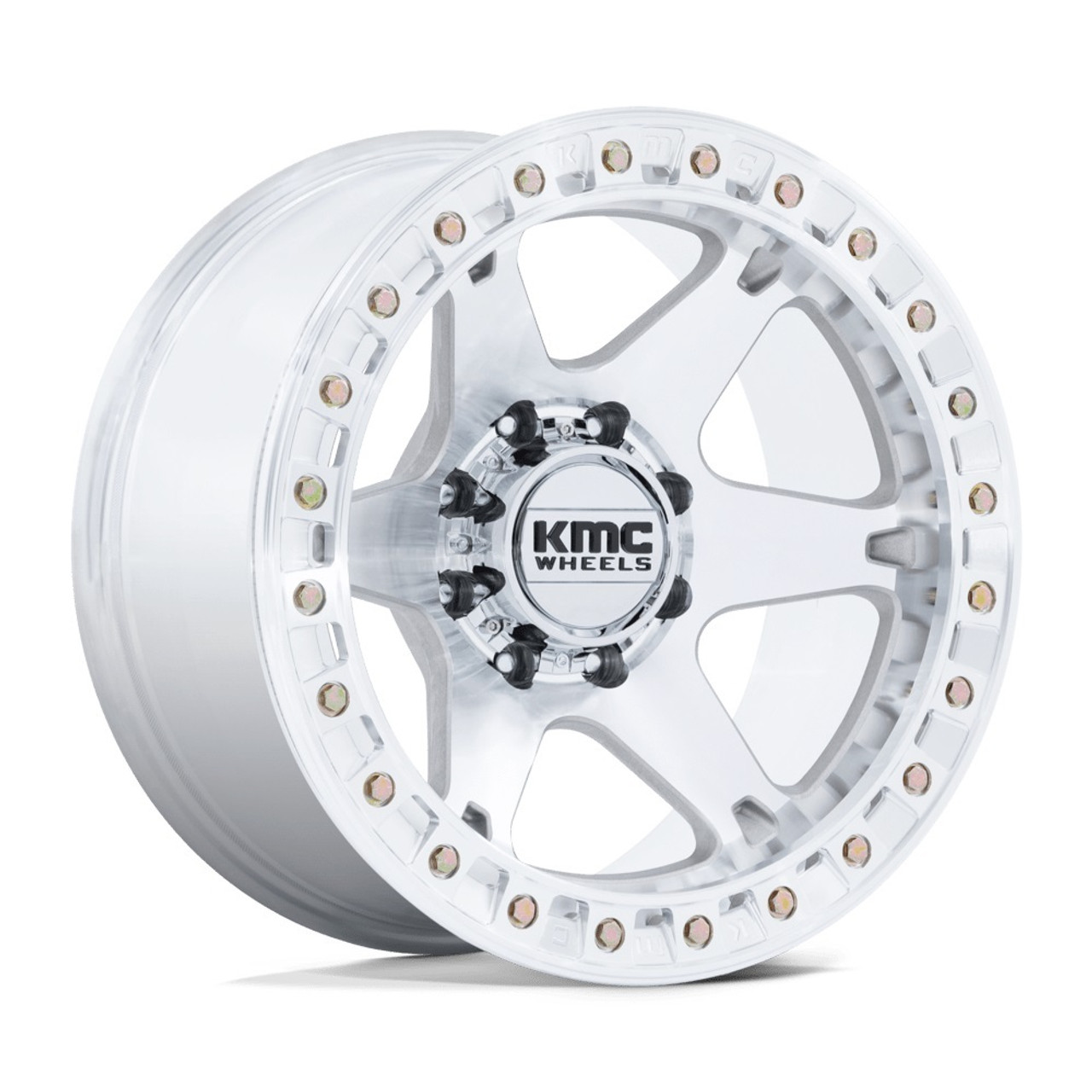 17" KMC KM238 VI Beadlock Machined 17x9 Wheel 8x6.5 -38mm Lifted Truck Rim