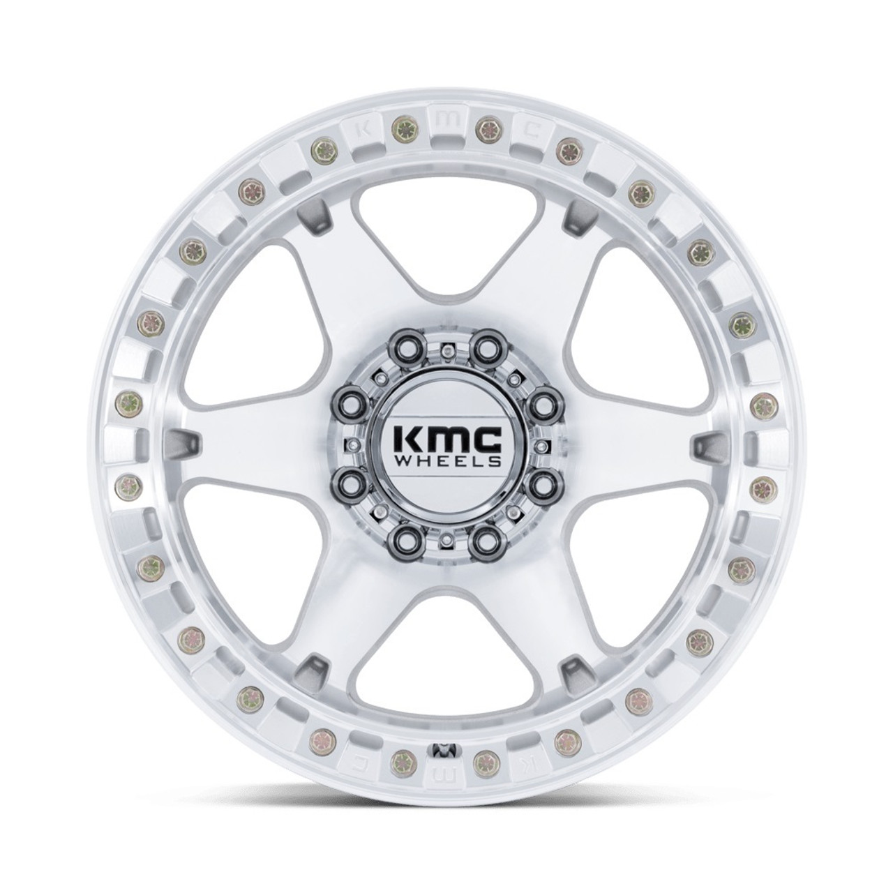 17" KMC KM238 VI Beadlock Machined 17x9 Wheel 8x6.5 -38mm Lifted Truck Rim