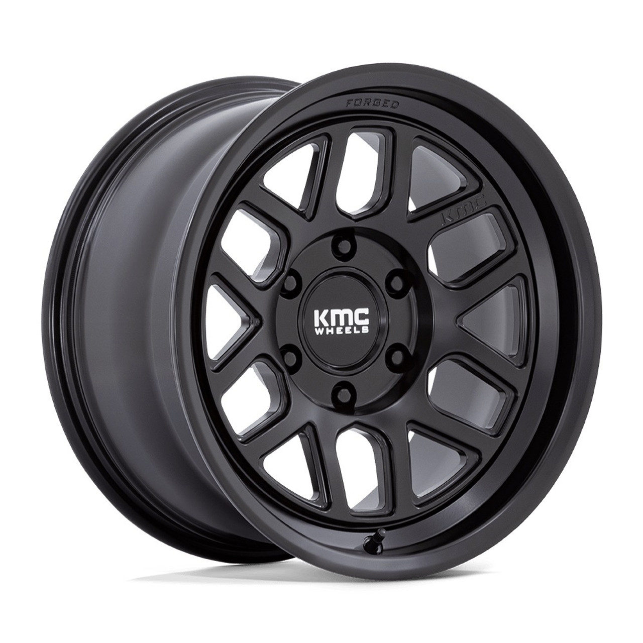 Set 4 18" KMC KM451 Mesa Forged Monoblock Satin Black 18x9 Wheels 8x6.5 0mm Rims
