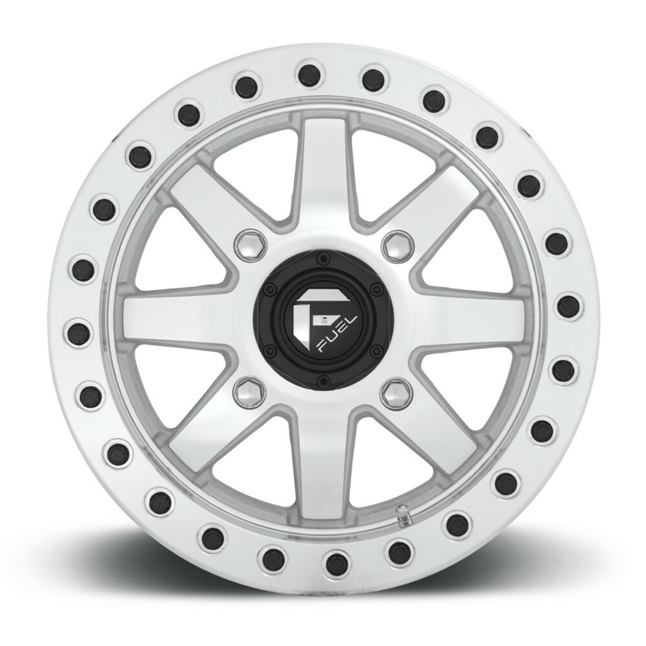 Fuel UTV D937 Maverick Beadlock 14x7 4x137 Raw Machined Wheel 14" 38mm Rim