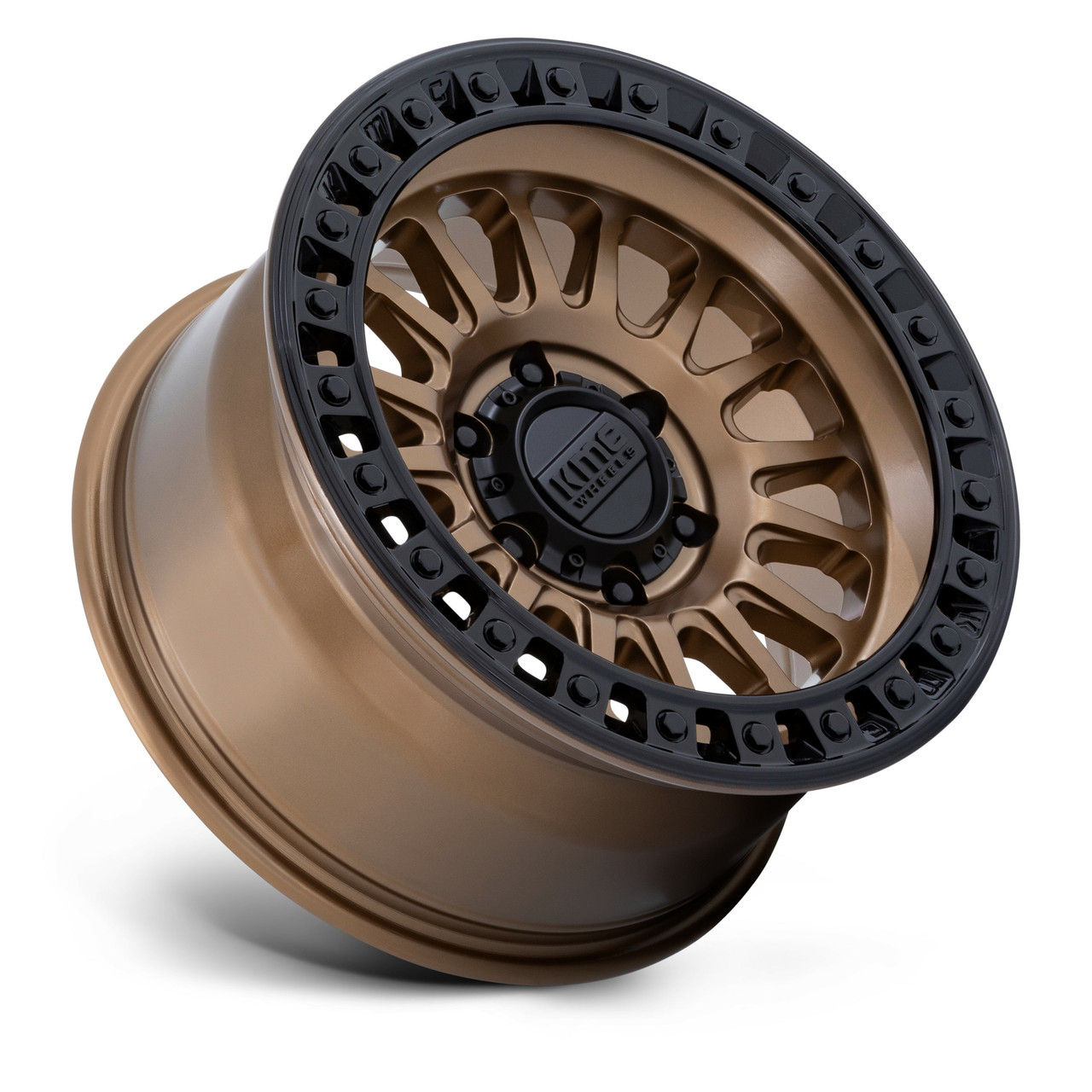 Set 4 20" KMC KM552 IMS Matte Bronze Gloss Black Lip 20x9 Wheels 8x170 18mm Rims