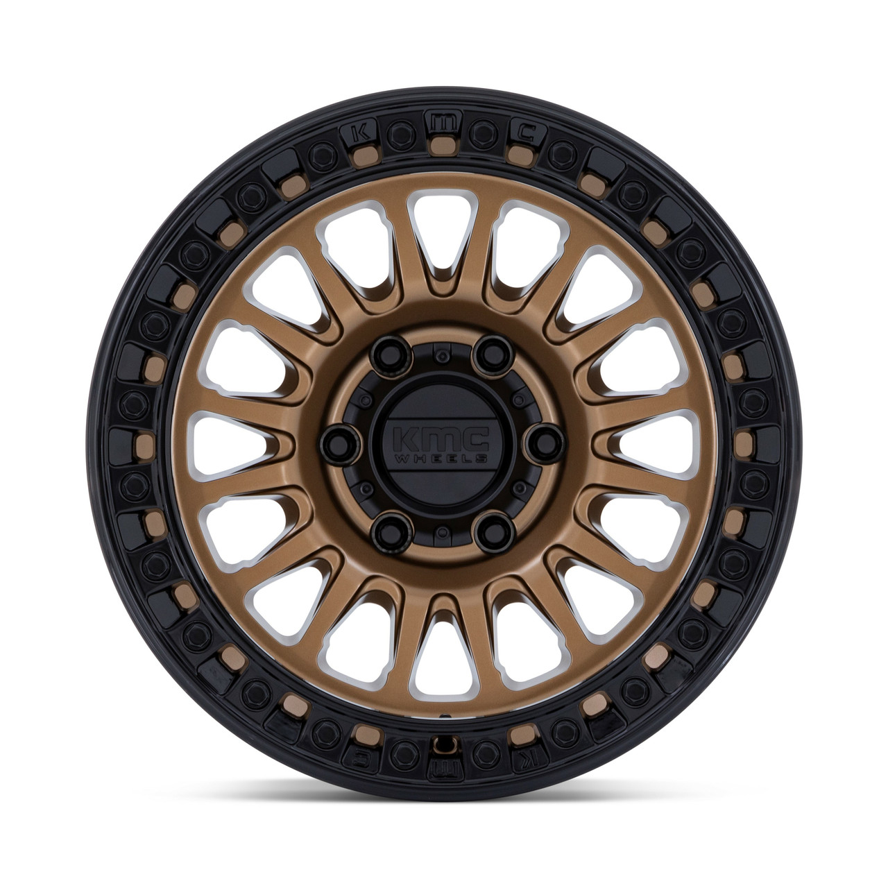 18" KMC KM552 IMS Matte Bronze Gloss Black Lip 18x9 Wheel 6x135 18mm Truck Rim