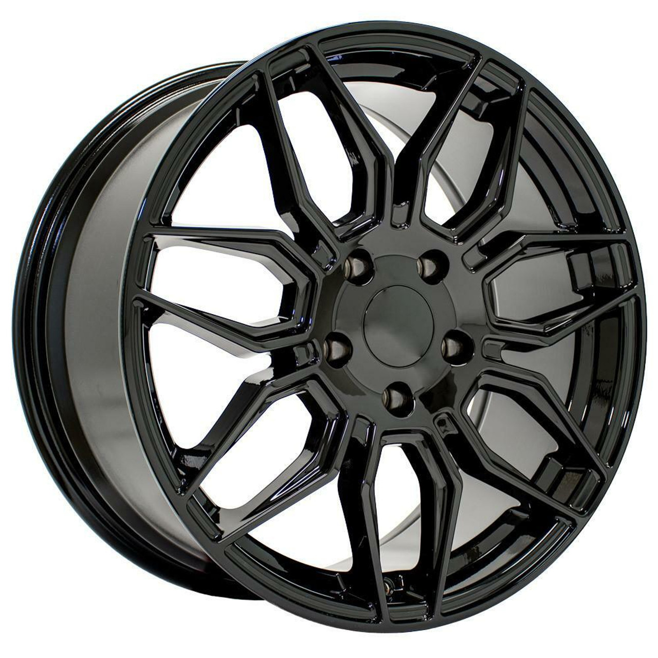 20" OE Wheels CV03D Gloss Black 20x11 Wheel 5x120 Rim 64mm For Chevy Corvette