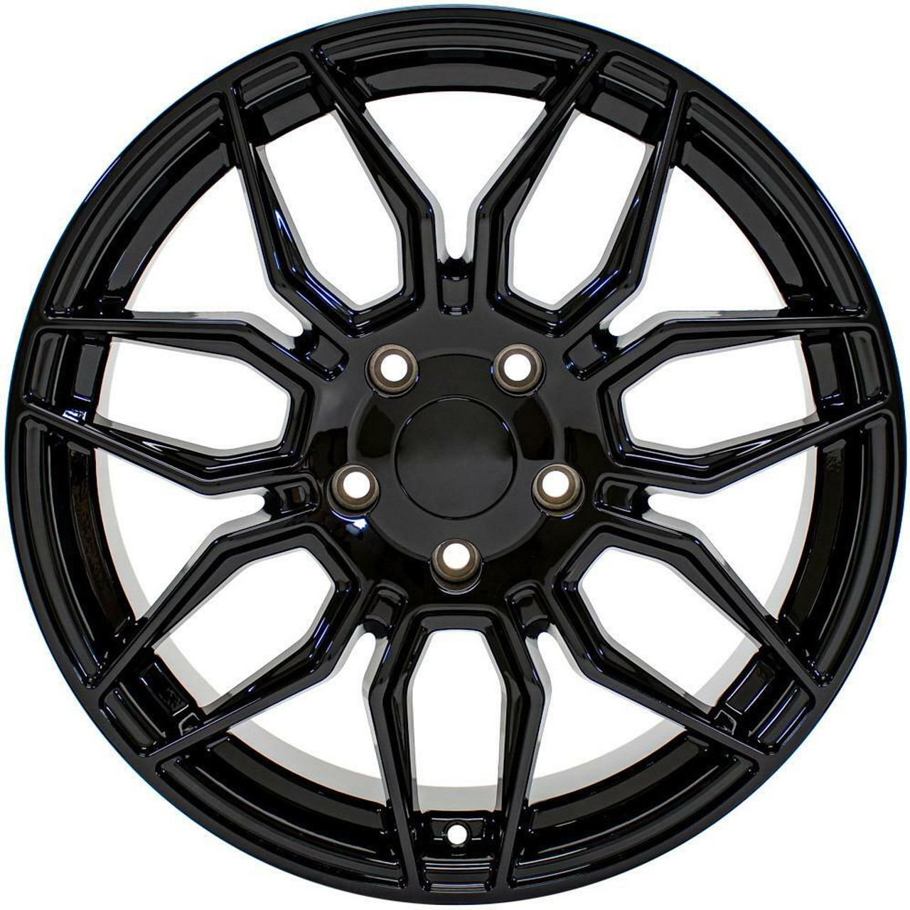 Set 4 20" OE Wheels CV03D Gloss Black 20x11 Wheels 5x120 Rims 64mm For Corvette