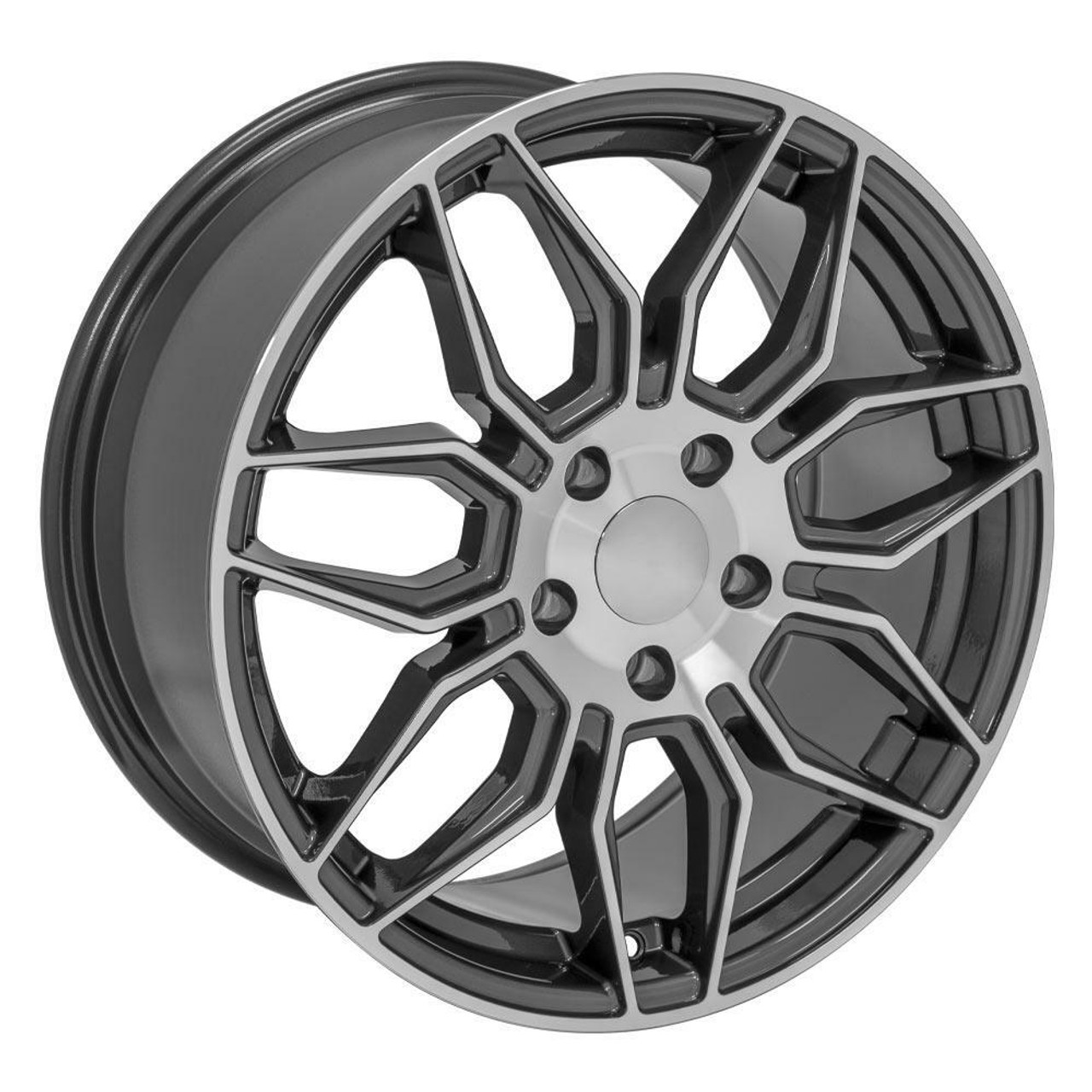 20" OE Wheels CV03D Gunmetal Machined 20x11 Wheel 5x120 Rim 64mm For Corvette