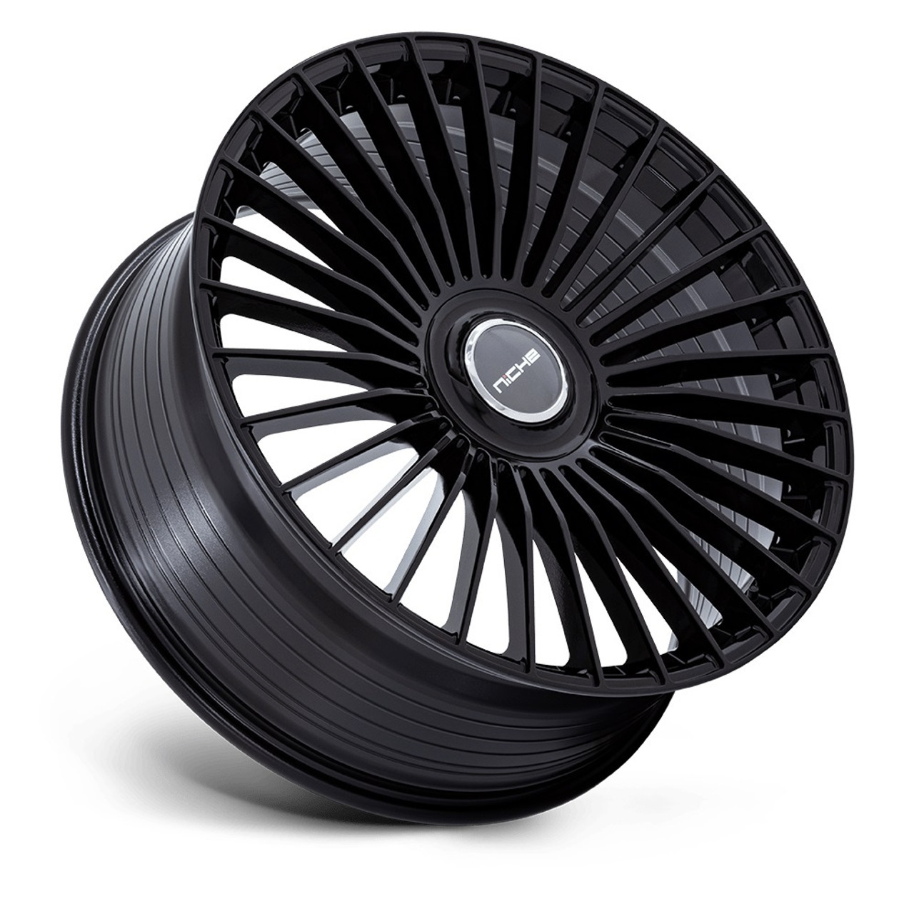24" Niche 1PC NC282 Serene Gloss Black 24x10 Wheel 5x130 20mm Rim